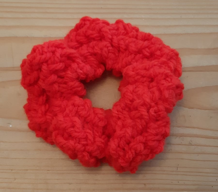 Chunky knit Red Scrunchie
