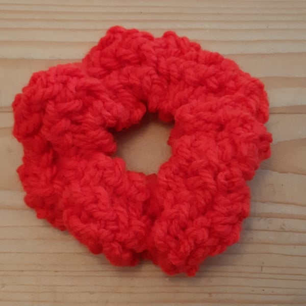 Chunky knit Red Scrunchie