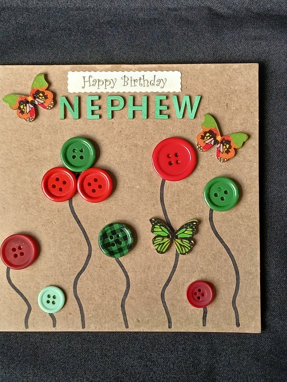 Handmade, nephew birthday card 