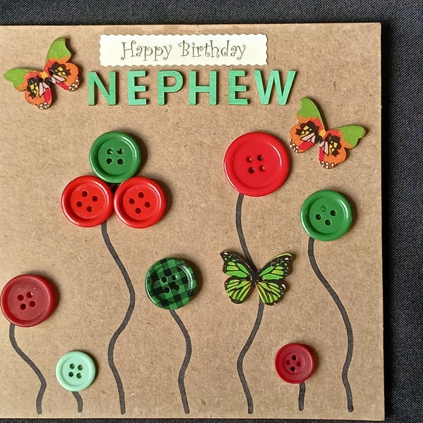Handmade, nephew birthday card 