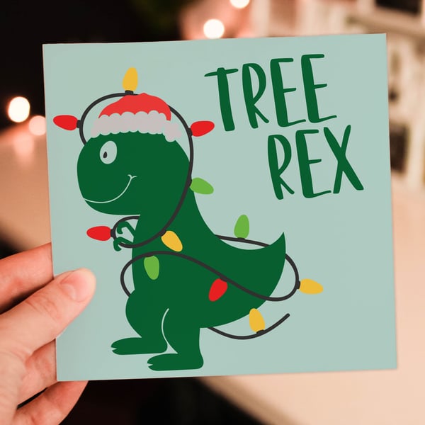 Christmas card: Tree Rex