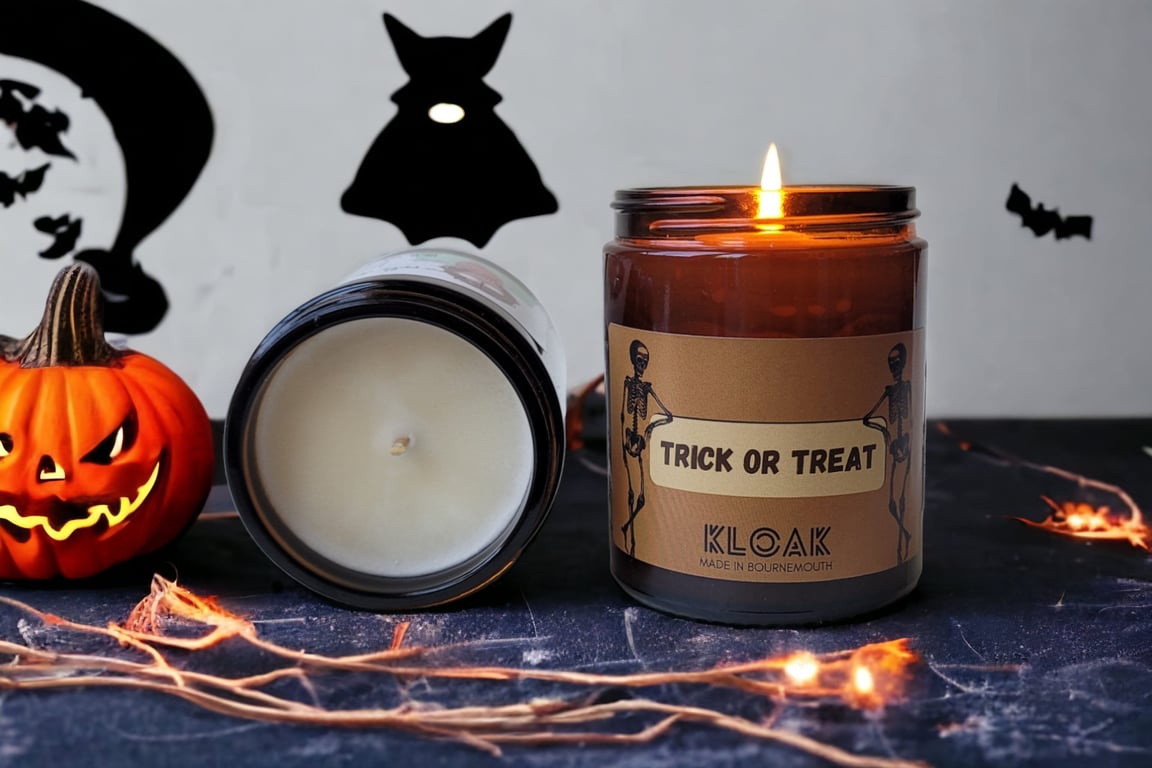 Trick or Treat Halloween Candle