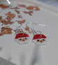 Mini Santa Beadwork Earrings - Skin Tone No. 2 - Image 3