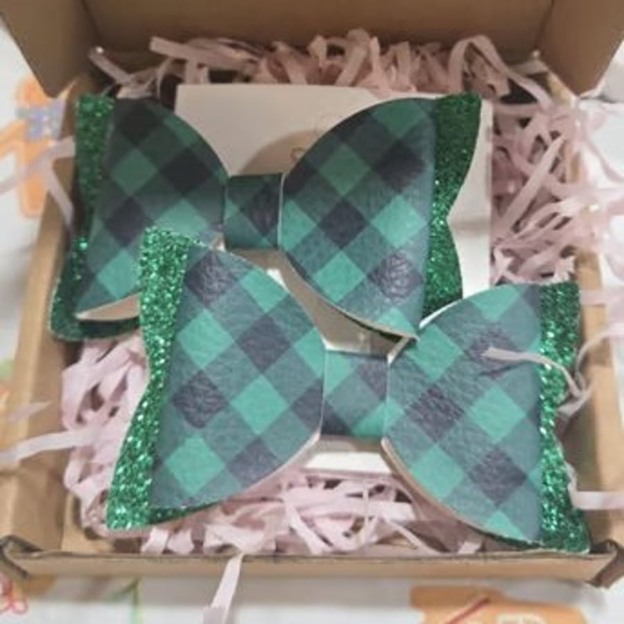 Handmade Hair Bow - Twin Pack