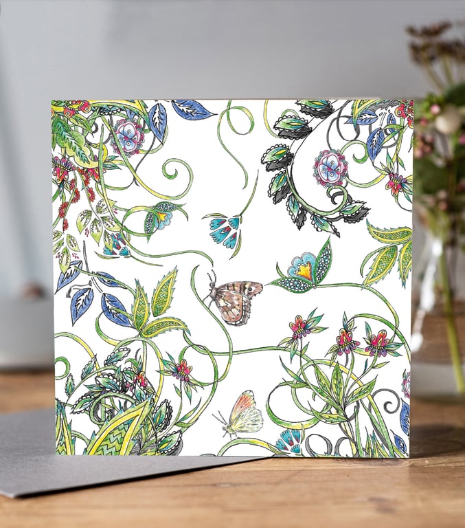 Botanical Butterfly Greeting card 