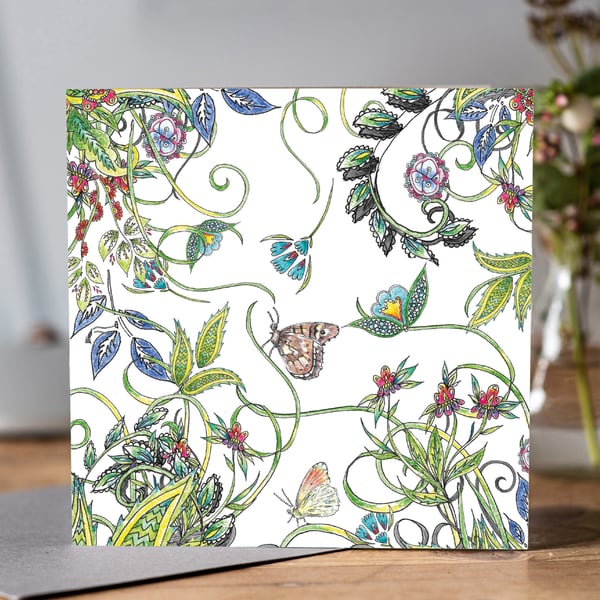 Botanical Butterfly Greeting card 