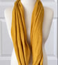 Mustard Gold with Gold Speckles Infinity Scarf, 100% cotton  - Image 5