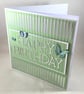 Mint and silver text Happy Birthday card - Image 5