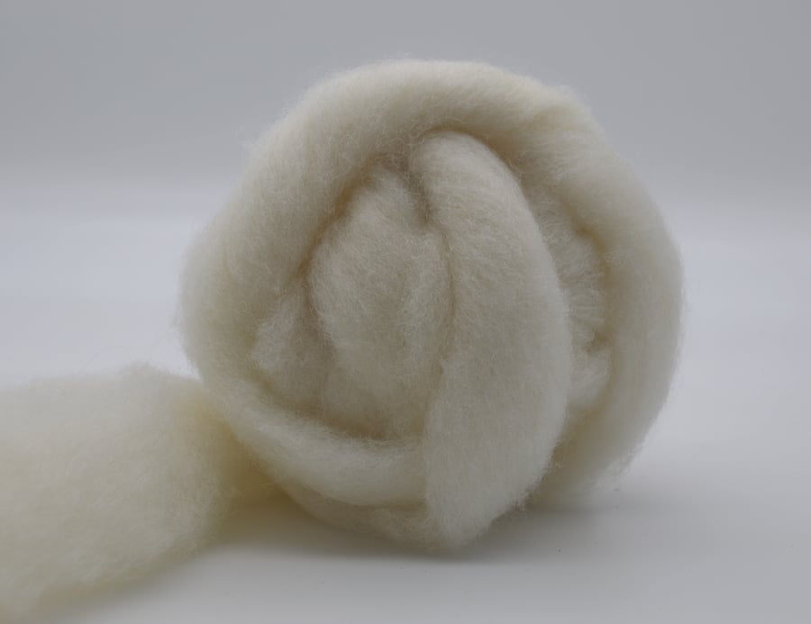 Carded Natural Shetland white