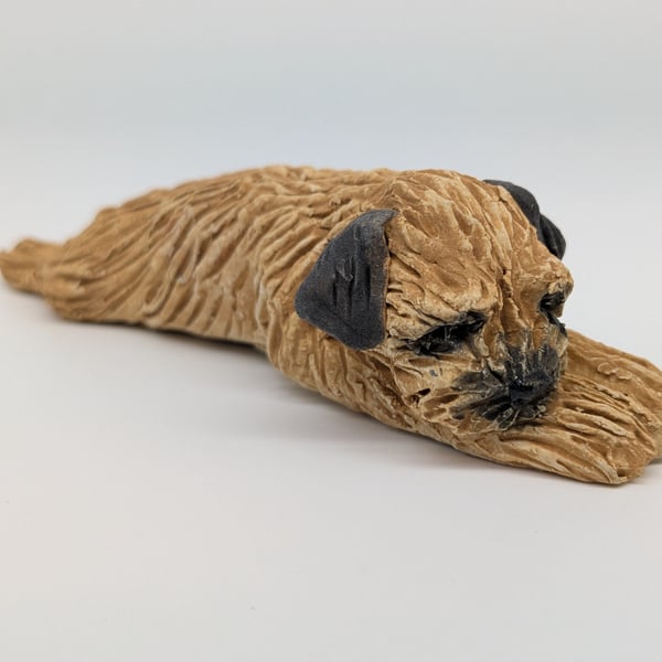 Mini Border Terrier in Splat pose