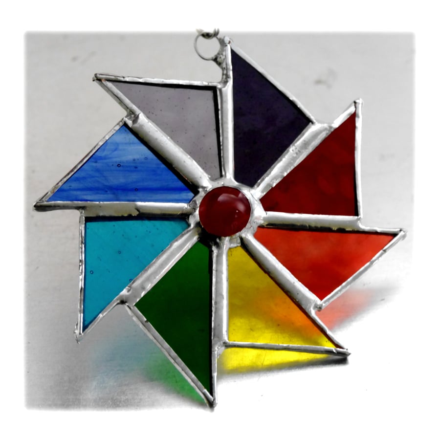 Colour Wheel Suncatcher Stained Glass Rainbow 019