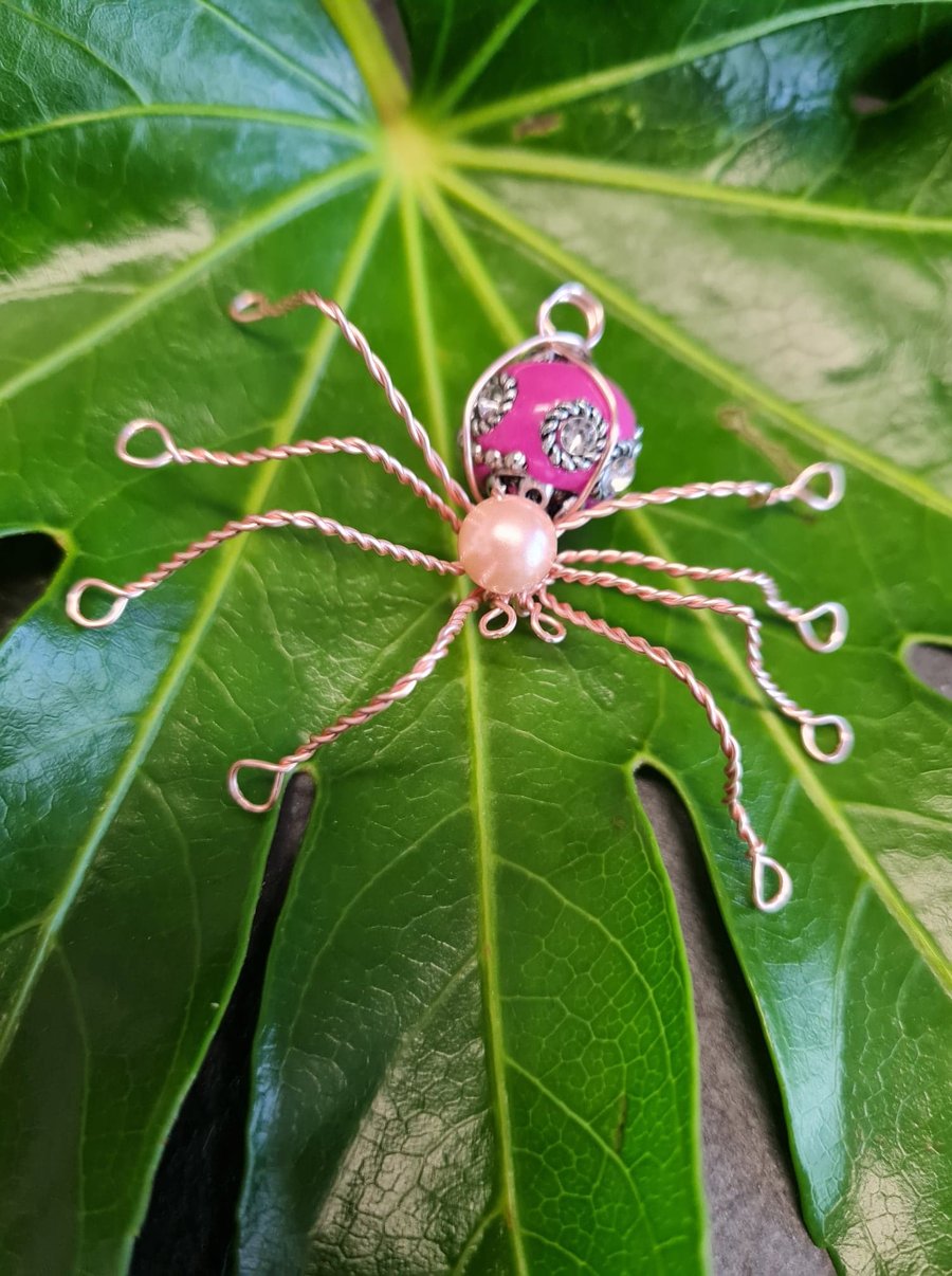 Wire wrapped Spider ornament