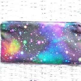 Cosmic Galaxy Pencil Case or Small Make Up Bag.