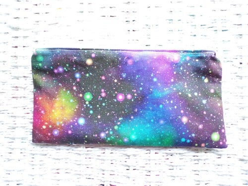 Cosmic Galaxy Pencil Case or Small Make Up Bag.