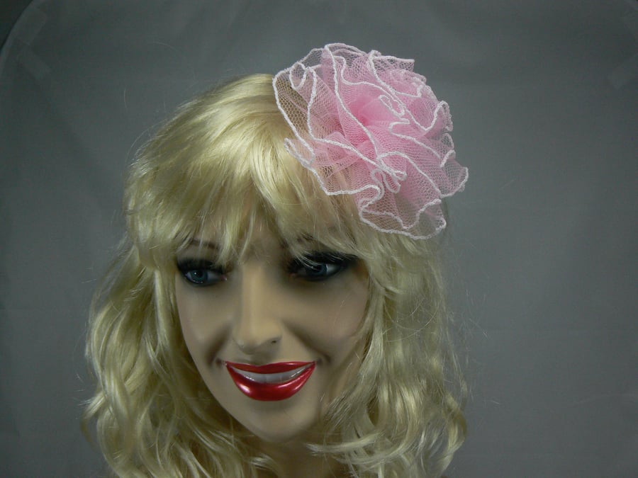 pink net hair accessory