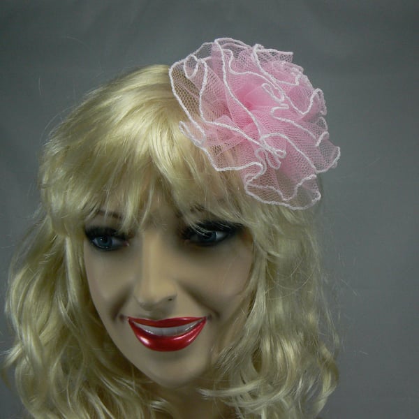 pink net hair accessory