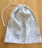 Hand Block Printed Cotton Drawstring Bag - In The Meadow  - Image 3