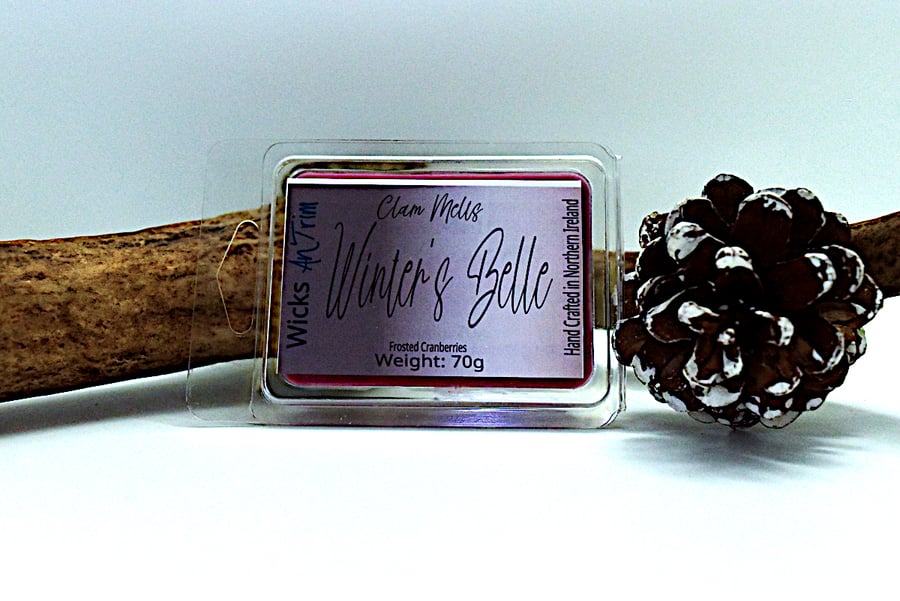 Winter's Belle Hand Poured Highly Scented Soy Wax Clam Melts