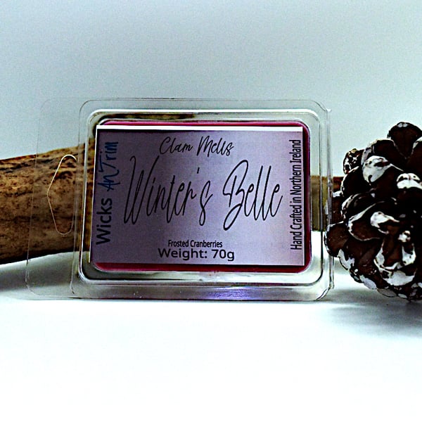 Winter's Belle Hand Poured Highly Scented Soy Wax Clam Melts