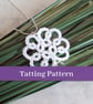 PDF Tatting Pattern - 'Christina' Pendant - Intermediate - Image 1