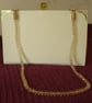 Cream Shoulder Bag Made From A Recycled Book With Paisley Lining (R316) - Image 1