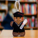 Graduation gingerbread lady hanging decoration, well done, congratulations