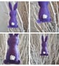 Easter bunny purple hanging decoration. - Image 1