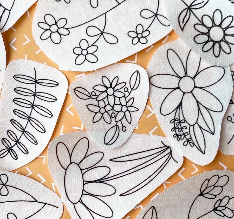 Floral Stick and Sew Designs