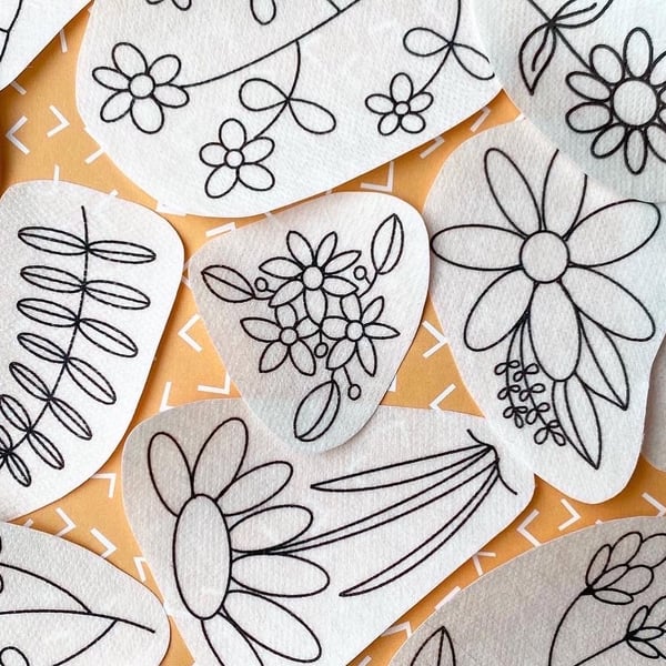 Floral Stick and Sew Designs