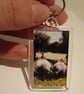 Cute Pigeons photography keyring