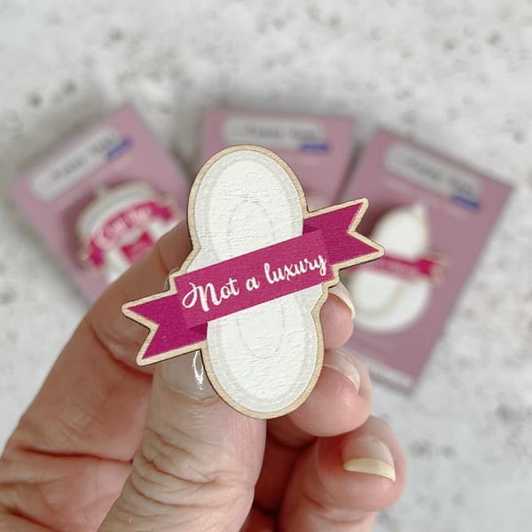 Sanitary Pad Pin, Menstrual pad Protest Pin, First Period gift Feminist Pin