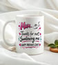 Rude Funny Mothers Day Mug – Mum Thanks For Not Swallowing Me