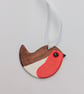 Clay robin decoration,  garden bird hanging decoration, memorial robin - Image 6