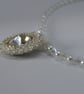 Imitation Pearl Necklace with Crystal Effect Pendant - Image 5