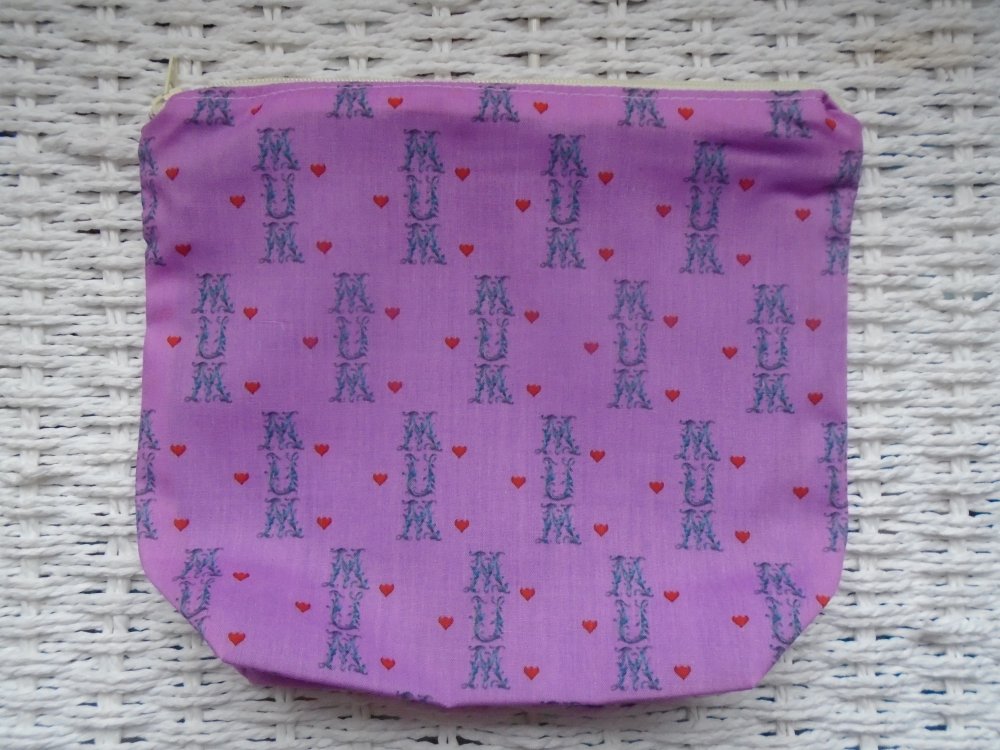 Love Mum Large Pencil Case or Make Up Bag.