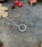 Petite Silver Twig Ring Necklace - Image 8