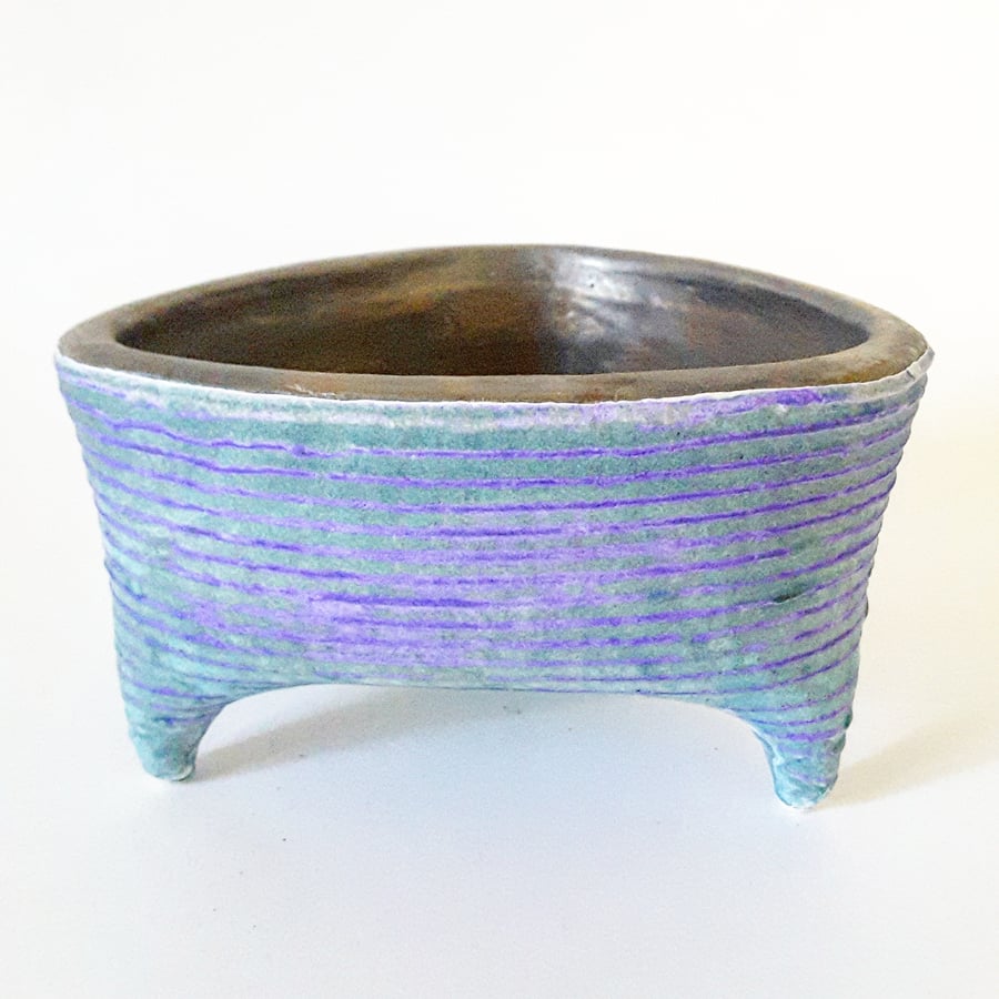 Three Legged Ceramic Dish