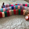 Draught Excluder -  Colourful Hand Knitted Sausage Dogs