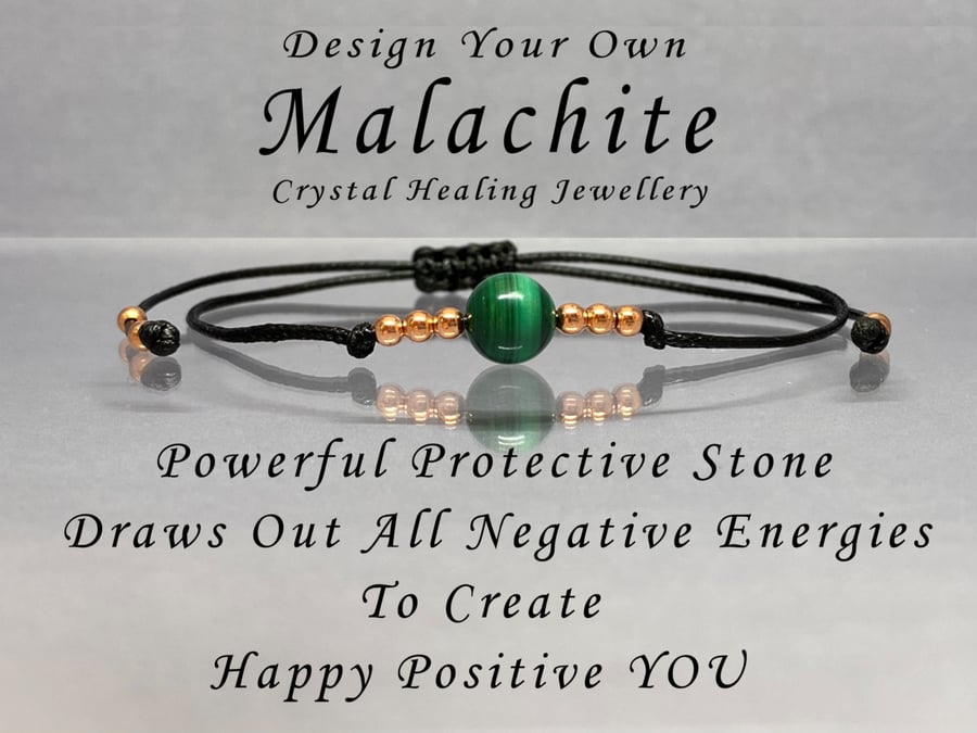 Malachite Healing Bracelet Anklet Natural Crystal Gemstone Healing Bracelet