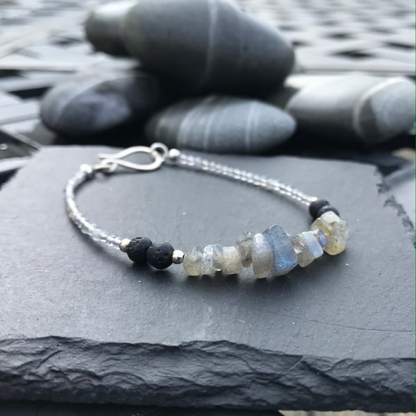 Labradorite diffuser bracelet