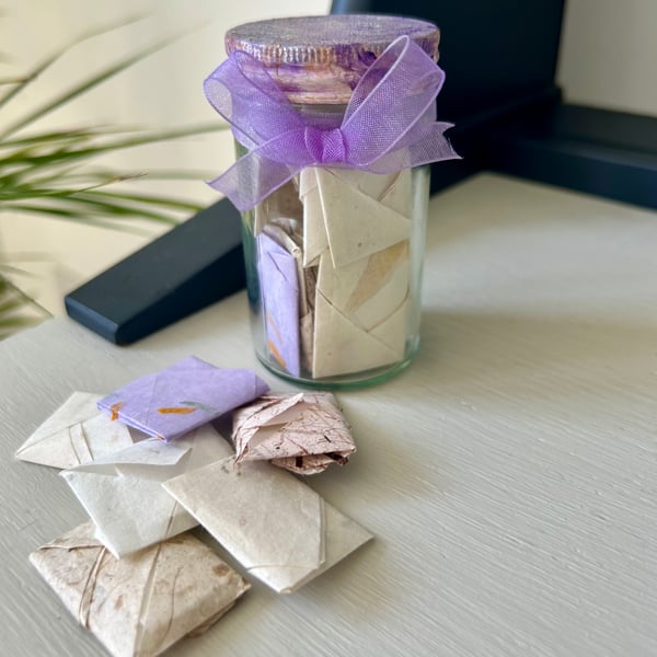 Tiny Jar of Calm - Origami Envelopes with Affirmations for Calm