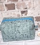 BOXY MAKE UP BAG WITH LACY OUTSIDE ZIP - Image 2