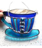 Teacup Stained Glass Suncatcher coffee cup mug 018 - Image 4