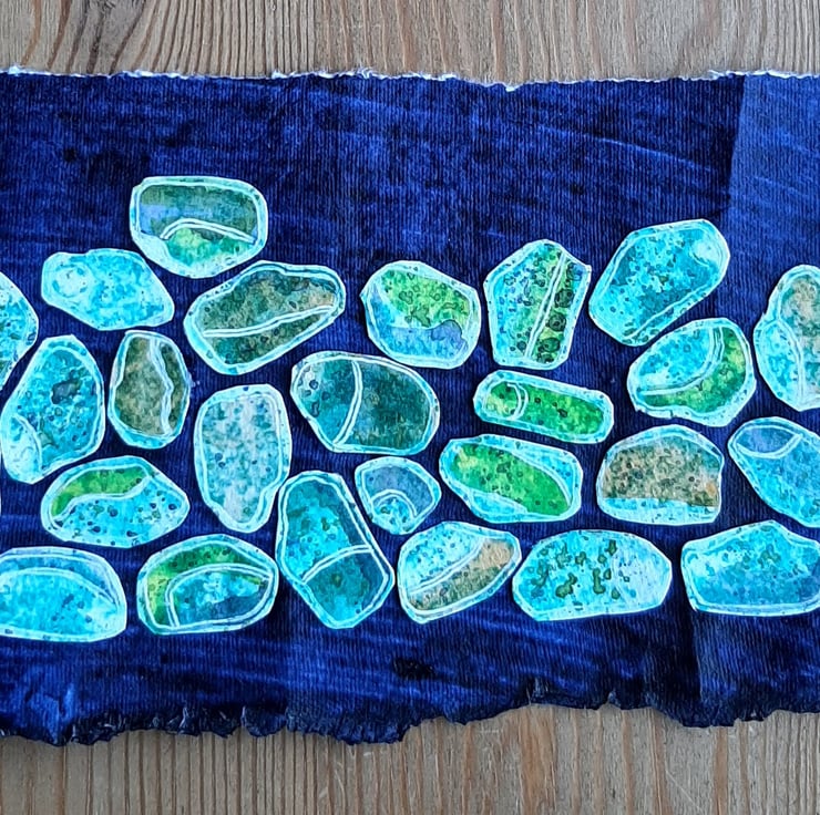 Pile of Pebbles Paper Collage - Folksy