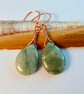 Tree Agate & Copper Teardrop Earrings - Birthday, Anniversary, Gifts For Her