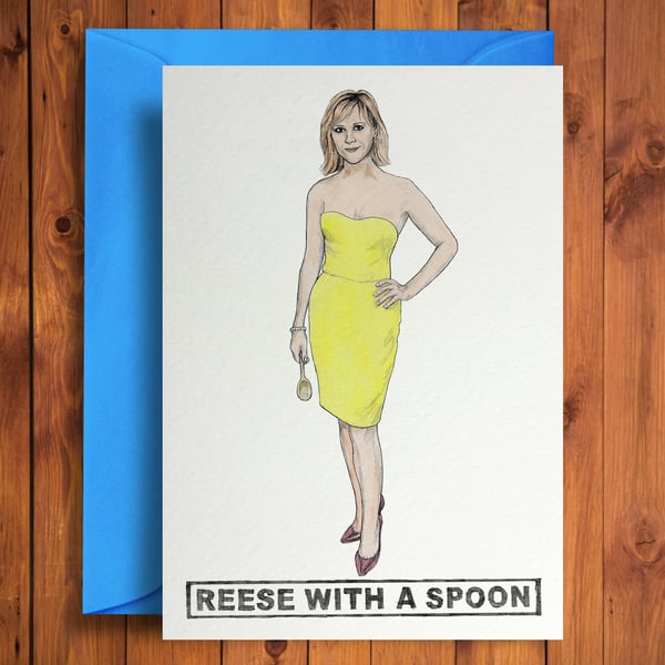 Reese With a Spoon - Funny Birthday Card