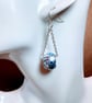 Bead & Chain Dangle Earrings - Image 2