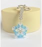 Handbag Charm, Aquamarine Crystal Star, with a Chainmaille Chain and Keyring - Image 7