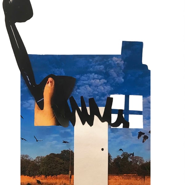 “From Where?” Collage Art Print 