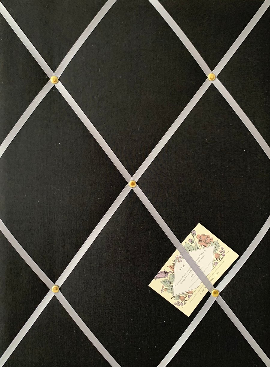 Handmade Bespoke Memo Notice Board With Black Fabric